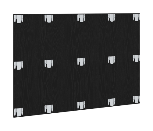 Cabecero de cama  Negro Roble 120x1,5x80 cm Madera de ingeniería