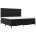Cama Box Spring  con colchón Negro 200x200 cm Terciopelo
