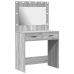 Tocador  con Luces LED Gris Sonoma 78,5x41x135 cm
