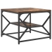 Mesa de café  con estante de roble ahumado 51x50x40 cm de madera de ingeniería