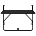 Mesa de balcón colgante plegable  negra de 60x40 cm en acero