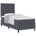 Cama con Base Tapizada  con Colchón Gris Oscuro 90x200 cm Tela de Corduroy