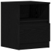 Cajones de Noche  2 pcs Negro Roble 40x40x50 cm Madera Ingenierizada
