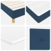 Cama Box Spring con Colchón Azul 100x200 cm Tela
