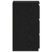Cabecera de Noche  Negro Roble 40x35x62,5 cm Madera Elaborada