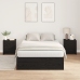 Cama  con Almacenamiento Roble Negro Madera Doble Estándar