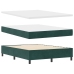 Cama Box Spring  con Colchón Verde Oscuro 160x200 cm Terciopelo