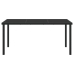 Mesa de Jardín  Negra 160x80x73 cm Vidrio Templado