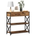mesa consola de madera vieja 75x28x75 cm madera de ingeniería y acero
