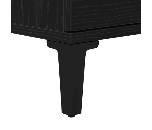Gabinete para lavabo de baño  negro roble 80x33x60 cm de madera