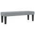 Cama con Somier  y Banco Gris Claro 160x200 cm Tela