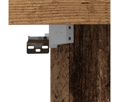 Cabinet de TV Montado en la Pared Madera Vieja 152x22x113 cm