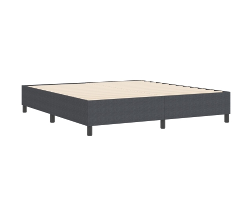 Cama Box Spring  Gris Oscuro Super King de Tela de Corduroy
