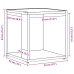 Mesa Lateral  Negro Roble 33x33x34,5 cm Madera Ingenierizada