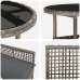 Conjunto de Comedor de Jardín  de 5 Piezas Gris Poliratán