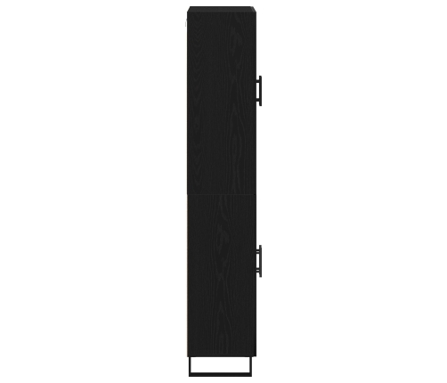 Armarios 2 pcs Negro Roble 69,5x34x180 cm Madera Elaborada