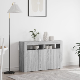 Aparador Gris sonoma Madera compuesta 116 x 30 x 75 cm Aparador