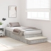 Cama con Almacenamiento  Gris Concreto Madera 236.5 x 100 x 31.5 cm