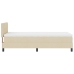Marco de Cama  con Colchón Beige Tela 90 x 200 cm Colchón de Cama