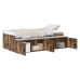 Cama con Almacenamiento  Roble Ahumado 100x200 cm