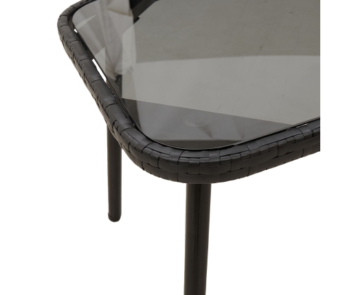 Mesa de café  Negra 90x45x42 cm de Poliratán