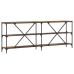 mesa consola  de madera vieja 200x30x75 cm en madera compuesta y acero