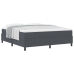 Cama con somier  con colchón gris oscuro super king tela de corduroy