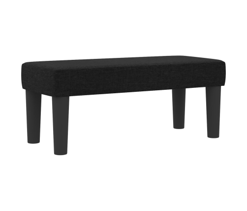 Cama Box Spring  con Colchón y Banco Negro 90x200 cm Tela