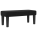 Cama Box Spring  con Colchón y Banco Negro 90x200 cm Tela
