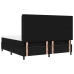 Cama con somier y colchón  Negro 180x200 cm Tela