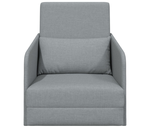Sofá cama  2 en 1 gris claro 65x80x83 cm tela