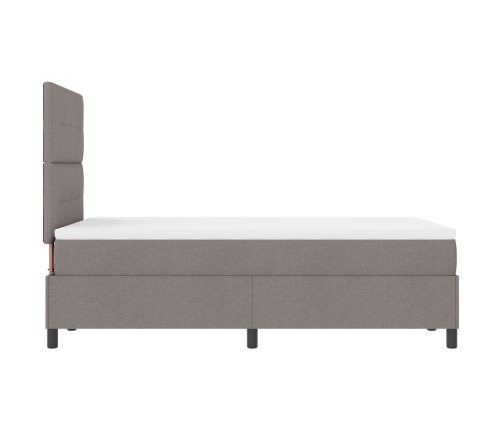 Cama con canapé  con colchón y LED Taupe 120x200 cm Tela
