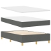 Cama con Base de Resortes  y Colchón Gris Oscuro 120x200 cm Tela