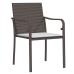 Set de comedor exterior  de 3 piezas con cojines - Ratán marrón