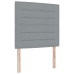 Cama Box Spring  con Colchón Gris Claro 90x200 cm Tela