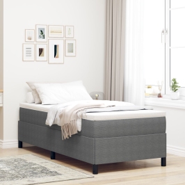 Estructura de cama  Gris Claro 90x200 cm Tela de corduroy