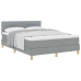 Cama Box Spring con Colchón Gris Claro 140x200 cm Tela