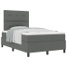Cama con Somier con Colchón Gris Oscuro 120x200 cm Tela