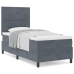 Cama Box Spring con Colchón  Gris Oscuro 90x200 cm Terciopelo