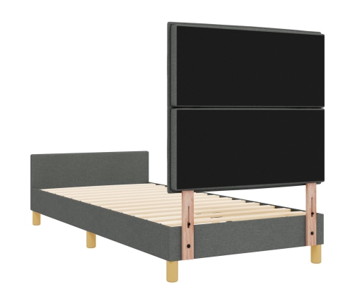 Estructura de Cama  Gris Oscuro 100x200 cm Tela
