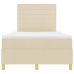 Cama con Base de Resortes y Colchón Crema 120x200 cm Tela