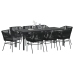 Set de 5 Negro, Gris oscuro