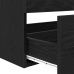 Mueble de lavabo con espejo de roble negro 90x45x1,5 cm de madera elaborada