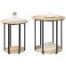 Mesa auxiliar  de 2 piezas de madera de roble Sonoma y metal