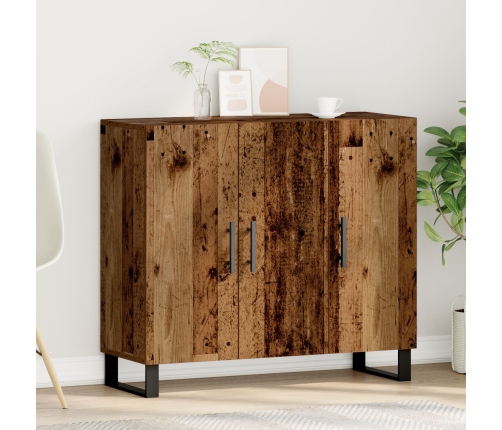 Sideboard  con 3 puertas de madera vieja 90x34x80 cm de madera compuesta