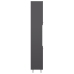 Armario de baño madera contrachapada gris brillo 30x30x179 cm