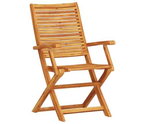 Juego de Bistro Plegable de 3 Piezas de Madera Maciza de Acacia