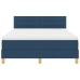 Cama Box Spring con Colchón & LED Azul 140x190 cm Tela