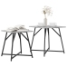 Mesa Auxiliar  2 pcs Gris Sonoma de Madera y Metal