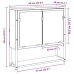 Espejo-Cabinet para Baño Roble Negro 60x16x60 cm Madera de ingeniería